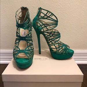 Jimmy Choo Damek rhinestone heels 40